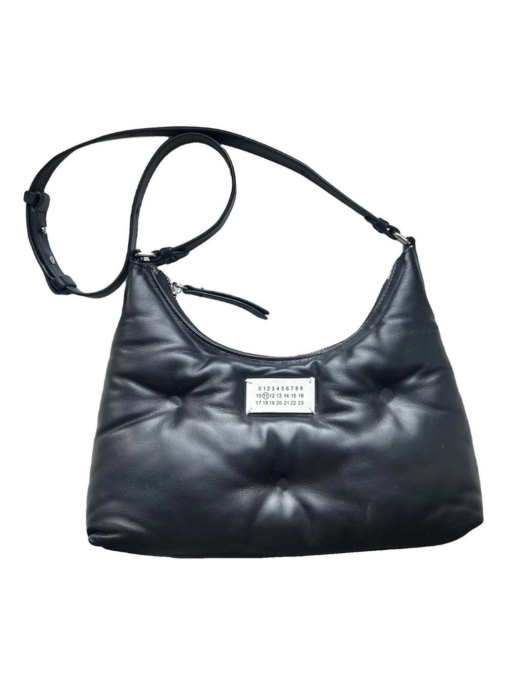 Maison Martin Margiela glam slam Black Quilted Padded Shoulder Bag